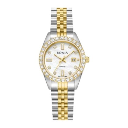 Bonia Noble Elegance BNB10553-6157S White Dial Stainless Steel Women Watch